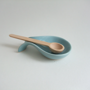 I'll be the Little Spoon - Ceramic Spoon Rest in Sea Green